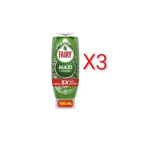 Líquido Lavavajillas Fairy Maxi Poder 730ml, Limpieza Sin Esfuerzo