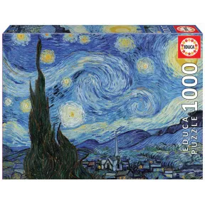 Puzzle de 1000 Piezas La Noche Estrellada de Van Gogh