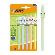 BIC Cristal - Set de 5 bolígrafos azules surtidos