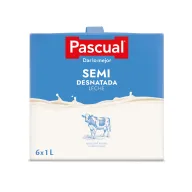 Leche Semidesnatada Pascual - Pack 6 x 1L Natural y Saludable