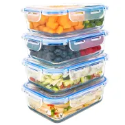 Fiambrera de Cristal 1000 ml. Recipientes Herméticos LG