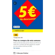 Descuento de 5 Euros en compras de 50 - HASTA EL 2604