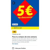 Descuento de 5 Euros en compras de 50 - HASTA EL 2604