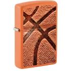 Mechero Zippo de Baloncesto Naranja Mate - Resistente al Viento