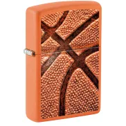 Mechero Zippo de Baloncesto Naranja Mate - Resistente al Viento