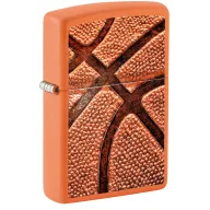 Mechero Zippo de Baloncesto Naranja Mate - Resistente al Viento