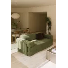 Sofá cama Paoly de 2 plazas en pana envasado al vacío