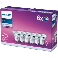Bombilla LED GU10 50W luz fría 36º - Pack de 6 Philips