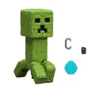 Figura de acción Creeper de Mattel, accesorios inspirados en Minecraft