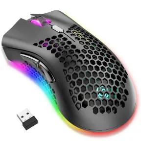 Ratón de videojuegos inalámbrico con 7 botones y DPI ajustable
