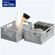 Organización en caja plegable