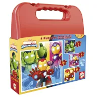 Iron Man y sus Amigos: Set de 4 Puzzles Infantiles