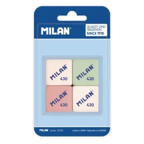 Gomas de borrar Milan - Paquete de 4 unidades