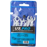 Juego de llaves combinadas cromadas US PRO 2079 (10 unidades)