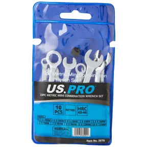 Juego de llaves combinadas cromadas US PRO 2079 (10 unidades)