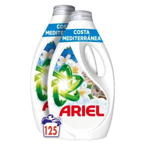 Detergente líquido Ariel, 25 lavados con jazmín y brisa mar.