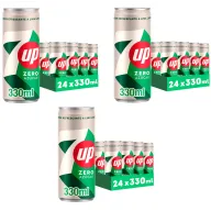 72 Latas de 7 UP Zero Lima-Limón en 3 Packs de 24