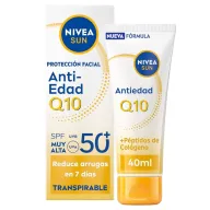 NIVEA SUN Q10 Crema Solar Facial Antiedad SPF50+ al 50%