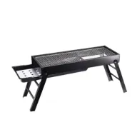 Portátil barbacoa de carbón larga para asados al aire libre