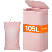 Cesta Plegable para Ropa Sucia con Tapa y Asa