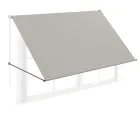 Toldo retráctil gris para balcón y ventanas, 235 x 145 cm.