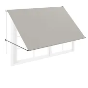 Toldo retráctil gris para balcón y ventanas, 235 x 145 cm.
