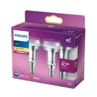 Bombilla LED R50 E14 Philips, 40W, Luz Blanca Cálida, 2 Unidades
