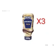 Heinz X3 Mayonesa Trufada Bocabajo 220ml. Precompra.