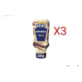 Heinz X3 Mayonesa Trufada Bocabajo 220ml. Precompra.