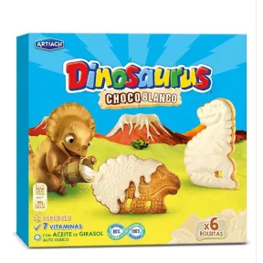 Dinosaurus Choco Blanco 264g - 3x2 en Artiach (6 bolsitas)