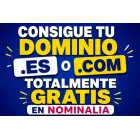 Obtén gratis tu dominio .com o .es por 1 año
