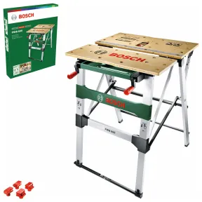 Banco de trabajo Bosch PWB 600, 4 mordazas, 200 kg capacidad