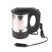 Hervidor de acero inoxidable para coche, 12 V y 500 ml.