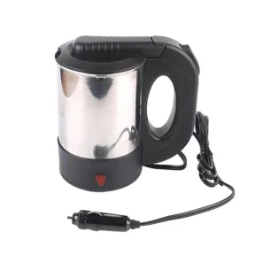 Hervidor de acero inoxidable para coche, 12 V y 500 ml.