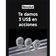Acciones de inversión: 3$ al abrir tu cuenta en Revolut