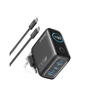 Cargador Anker USB C 100W, 3 Puertos, Pantalla Táctil