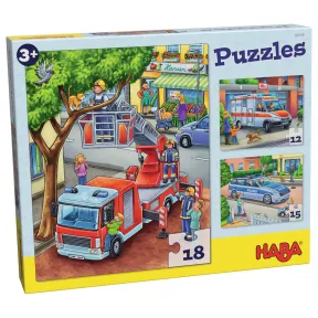Puzzles de Policía y Bomberos - HABA 302759, 3 años+