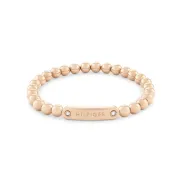 Pulsera de cuentas para mujer de acero inoxidable y oro