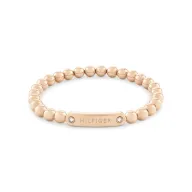 Pulsera de cuentas para mujer de acero inoxidable y oro