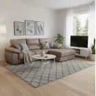 Sofá 3 Plazas Paolo Chaiselongue Derecha con USB Gris Claro