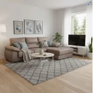 Sofá 3 Plazas Paolo Chaiselongue Derecha con USB Gris Claro