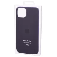 Funda de Silicona Negra con MagSafe para iPhone 15 Plus