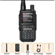 Mini Walkie Talkie UV-5E Bluetooth de Largo Alcance y 36H