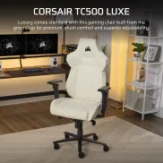 Silla Gaming Corsair TC500 Luxe – Tejido Premium y Ajustable