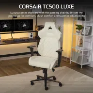 Silla Gaming Corsair TC500 Luxe – Tejido Premium y Ajustable