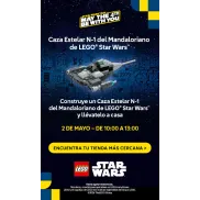 Taller gratuito de LEGO Mandalorian: Caza Estelar N-1 para niños