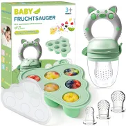 Chupete Fruta Bebe + Moldes Helados y Tetinas Silicona