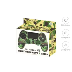 Funda Camo Woodland con grips para Dualshock PS4