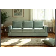 Sofá verde AZZURO 3 plazas con cama integrada.