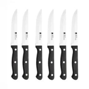 Cuchillos Chuleteros MASTERPRO Maestro de Acero Inoxidable - Set 6